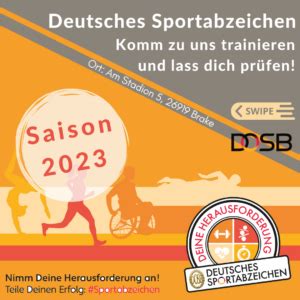 Deutsches Sportabzeichen Beim SV Brake Sportverein Brake E V