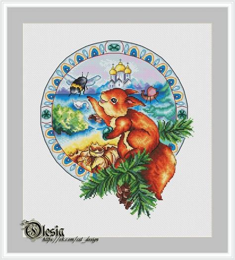 Fairytale Squirrel Cross Stitch Pattern Code OG 115 Olesya Gavrilova