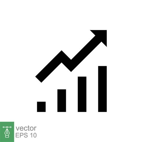 lucro crecimiento icono sencillo sólido estilo creciente barras