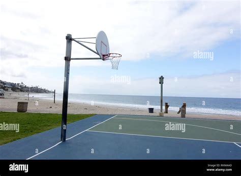 A Basketball Court Right Next To The Sands Edge In Laguna Beach