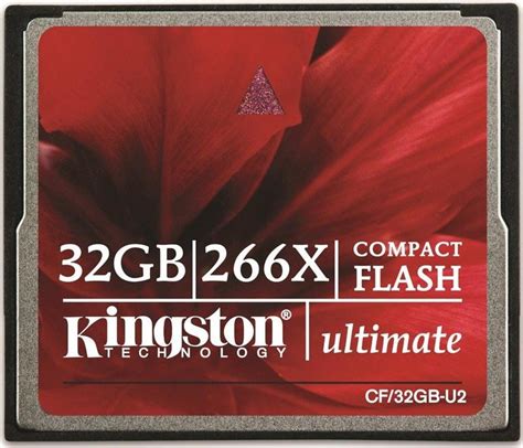 Карта памяти Compact Flash 32GB Kingston 266X (CF/32GB-U2) купить ...