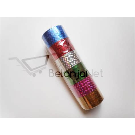 Jual Isolasi/Selotip/Solatip Hologram Warna (isi lebih banyak/lebih