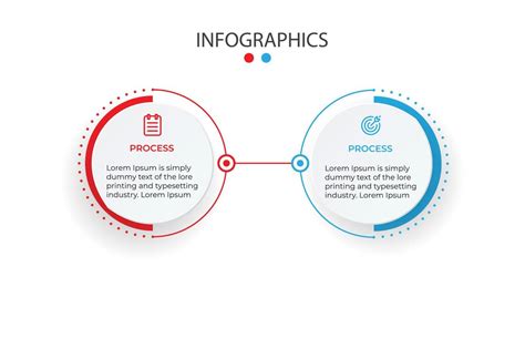 Vector Infographic Template With 3d Paper Label Integrated Circles