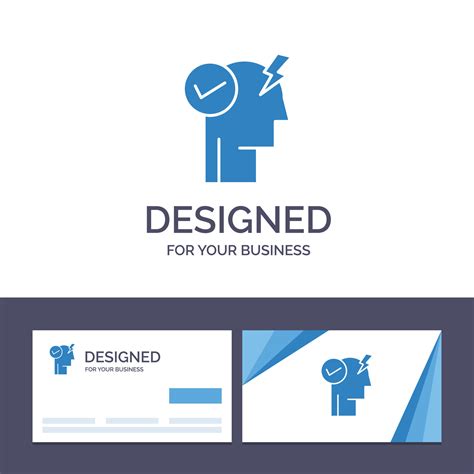 Creative Business Card and Logo template Brain Mind Power Power Mode Activate Vector ...