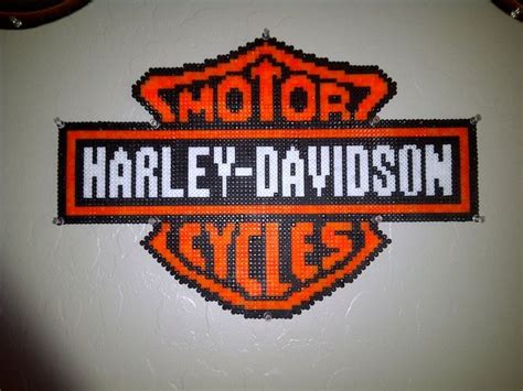 Harley Davidson Motor Cycles Perler Bead Art By Harleymama23deviantart