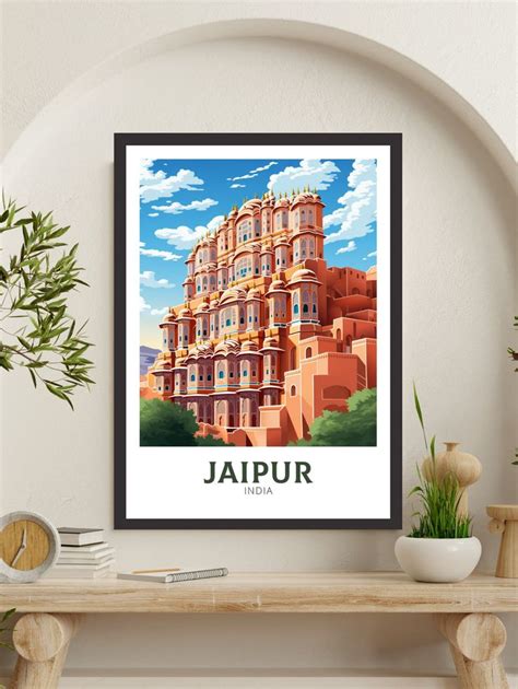 Jaipur Travel Poster Jaipur Illustration Jaipur Wall Art India Poster