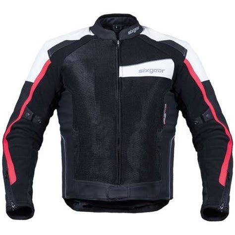 Geac Moto Din Piele Textil Sixgear Switch Alb Ro U Negru Bbmoto