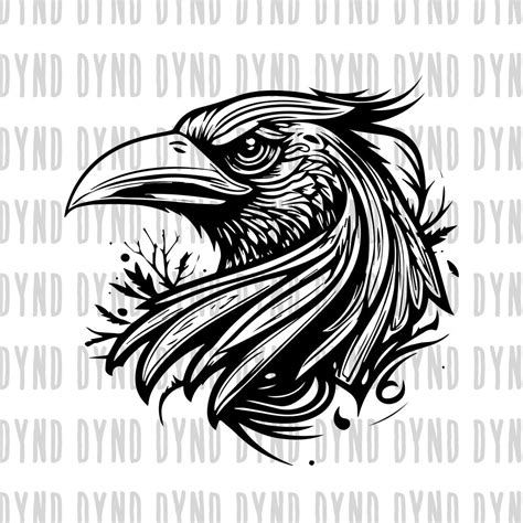 Raven Head Svg Raven Svg Raven Design Raven Face Svg Raven Head Cut