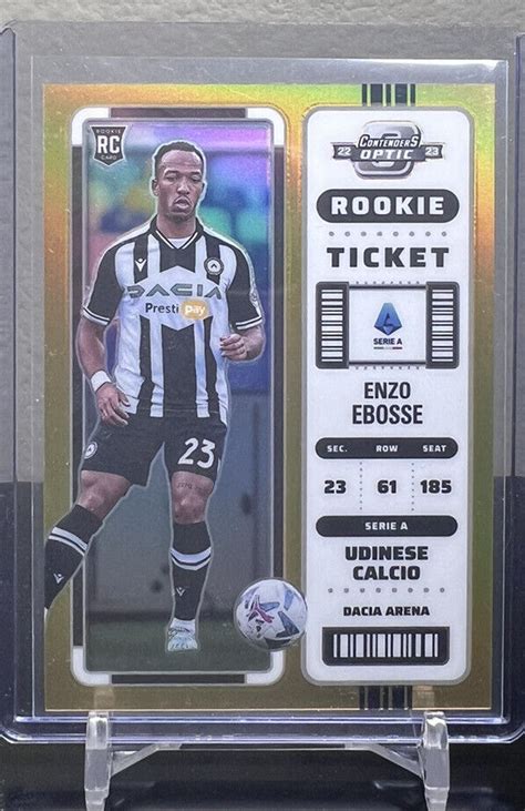 2022 23 Panini Chronicles Optic Rookie Ticket GOLD Prizm Enzo Ebosse Rc