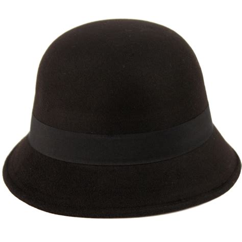 Womens S Vintage Wool Felt Cloche Bucket Bowler Hat Winter