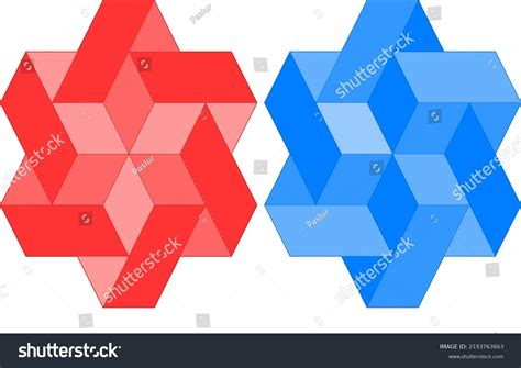 Red Blue Optical Illusion Logo Illusive Stock Vector (Royalty Free) 2193763663 | Shutterstock