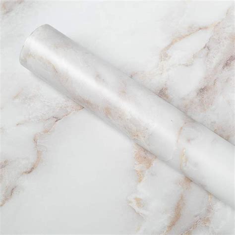 Homein Self Adhesive Wallpaper Marble Paper Back Plastic Roll X Cm