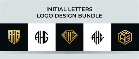 Initial letters AHG logo designs Bundle 4916635 Vector Art at Vecteezy