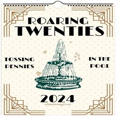 2024 Roaring Twenties Calendar Wall Calendar Jan 2024 Dec 2024 12