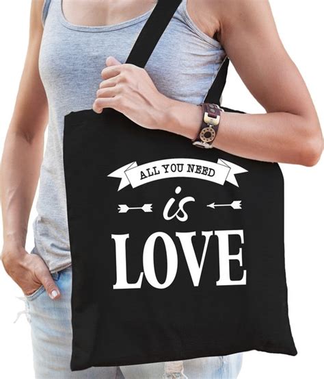 Bellatio Decorations Gay Pride Tas Katoen 42 X 38 Cm Zwart LHBTI All You Bol