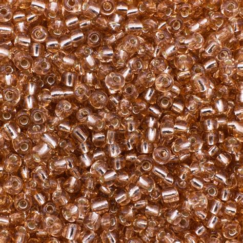 FGB Seed Bead Size 8 50g Silver Lined Nude