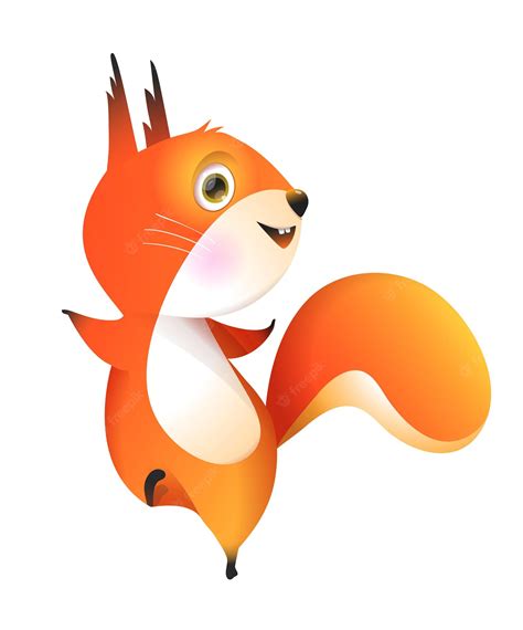 Premium Vector Cute Funny Squirrel Jumping Dancing Clipart