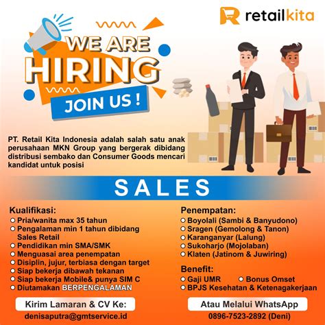 LOKER SALES PT RETAIL KITA INDONESIA