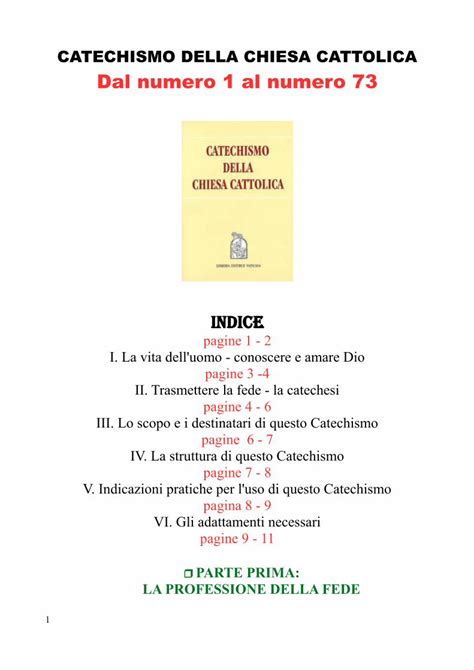 Pdf Catechismo Della Chiesa Cattolica Dal Numero Al Articolo