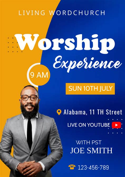 Worship Service Template Postermywall