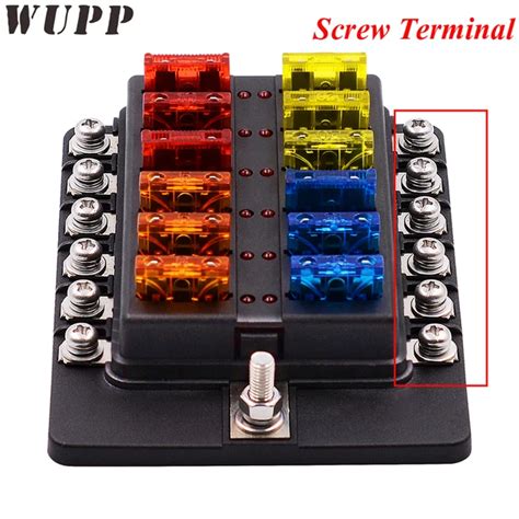 Wupp 12 Way Circuit Car Fuse Box Waterproof 32v Terminal Fuse Box Block Auto Car Fuse Holder