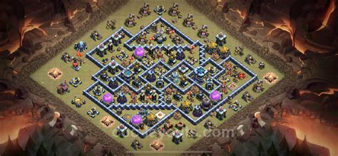 Best Anti 3 Stars War Base TH13 with Link, Anti Air / Electro Dragon ...