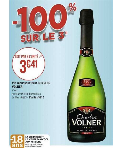 Promo Vin Mousseux Blanc Brut Beaux Parleurs Charles C Sar Chez