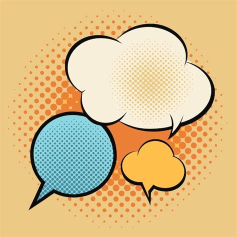 Premium Vector Colorful Comic Speech Bubbles