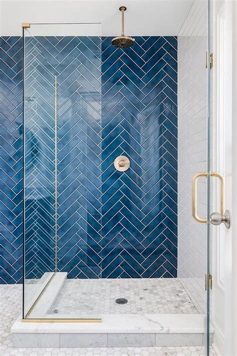 Blue Subway Tile Subway Tiles Bathroom Bathroom Tile Patterns