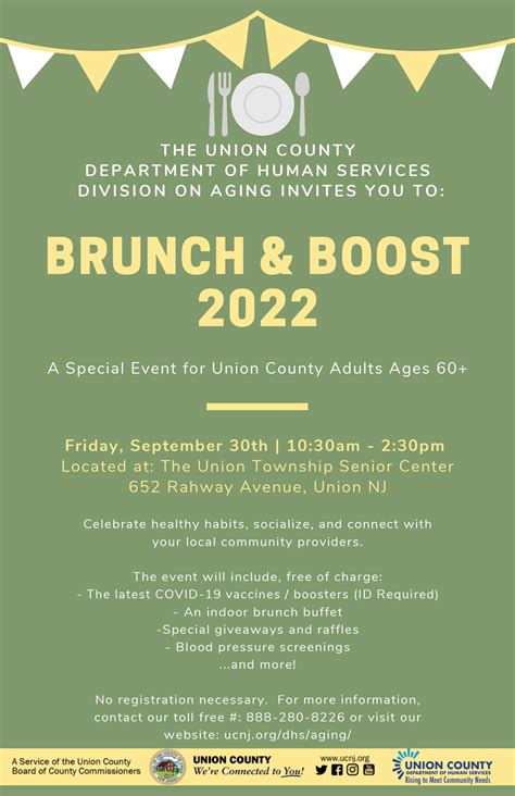 Union County to Host “Brunch and Boost 2022” on September 30 – County