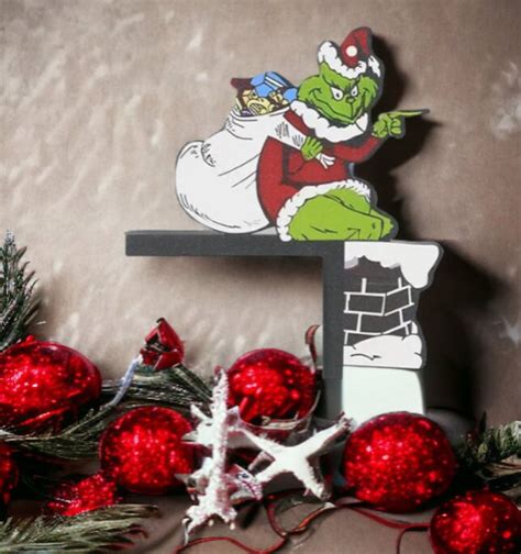 Grinch Door Corner Decor Christmas Grinch Door Topper Etsy