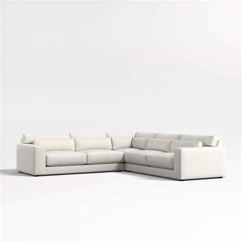 Retreat 3-Piece L-Shaped Sectional Sofa + Reviews | Crate & Barrel