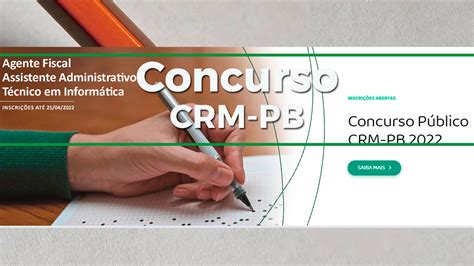 Concurso CRM PB 2022 Sai Edital Vagas De R 2 625