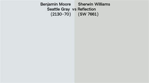 Benjamin Moore Seattle Gray 2130 70 Vs Sherwin Williams Reflection