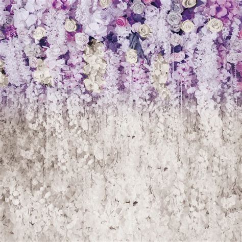 Aliexpress.com : Buy Wedding purple white flower Floral background ...