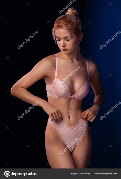 Gorgeous Woman Posing Seductive Pink Lingerie Attractive Seduce Beauty Lady Stock Photo By Oleg