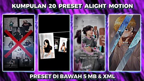 Kumpulan 20 Preset Base Alight Motion Jedag Jedug Trend Tiktok 2022