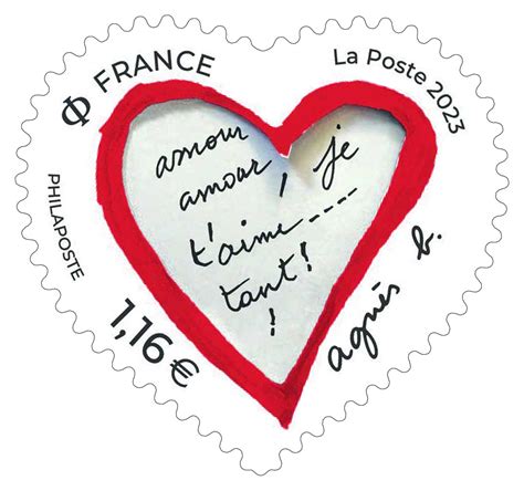 2023 Timbres Adhésifs France Saint Valentin Agnes b