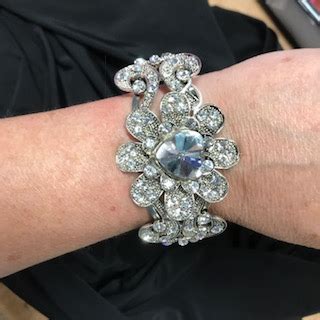 B Crystal Rhinestone Cuff Bracelet Jewelry For Bikini Competition And Figure Competition