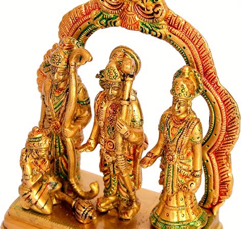 Esplanade Brass Ram Darbar Rama Sita Laxman Hanuman Murti Idol Statue