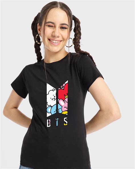 Buy Womens Black Bts Doodle Graphic Printed T Shirt Online At Bewakoof