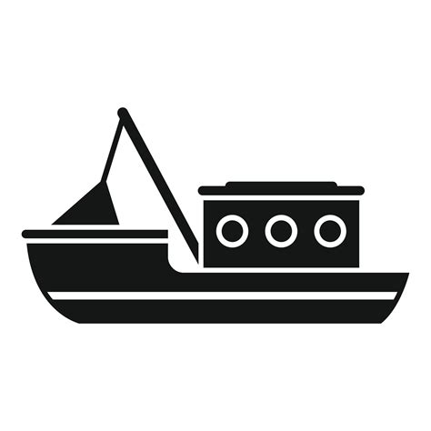 Fish Vessel Icon Simple Vector Fishing Boat Vector Art At