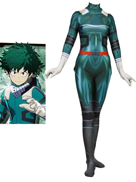 Deku Cosplay My Hero Academia Female Version Izuku Midoriya Jumpsuit Cosplay Costumes