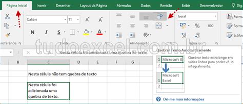 Como Adicionar Quebra de Linha na Célula da Planilha Tudo Excel