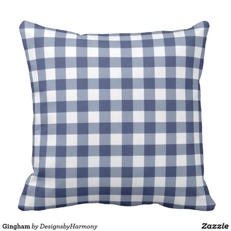 Gingham Throw Pillow Throw Pillows Pillows Blue Gingham