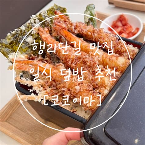 수원 화성 행궁동 텐동 맛집 행리단길 일식 덮밥 코코이마 네이버 블로그