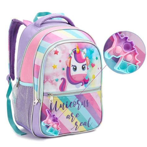 Mochila Escolar Infantil Menina Unic Rnio Cm Para Crian A De Costa