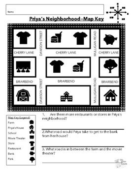 Map Key Worksheet by We Otter Learn | TPT