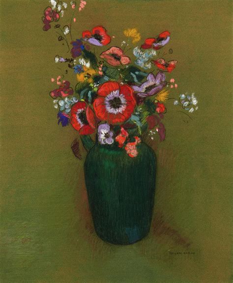 Vase Of Flowers Painting By Odilon Redon Fine Art America