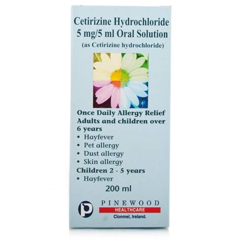 Cetirizine Allergy And Hayfever Relief Mg Ml Oral Solution Ml